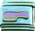 Pink Comb - hairdresser 9mm Italian charm